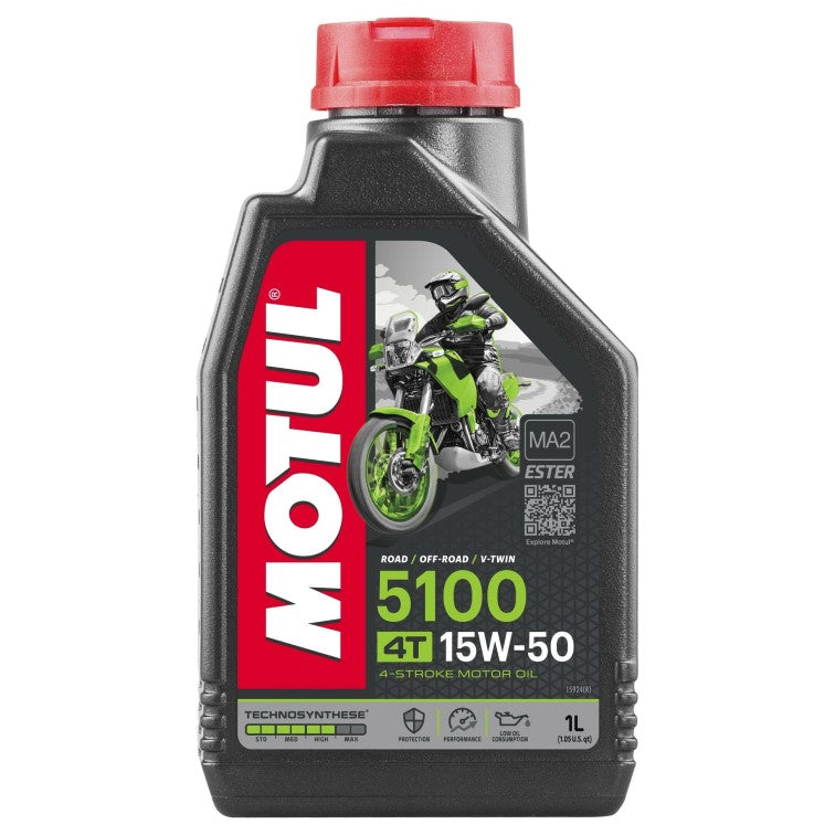 Motul 5100 Synthetic Blend 15W50 4T 1L Bottle