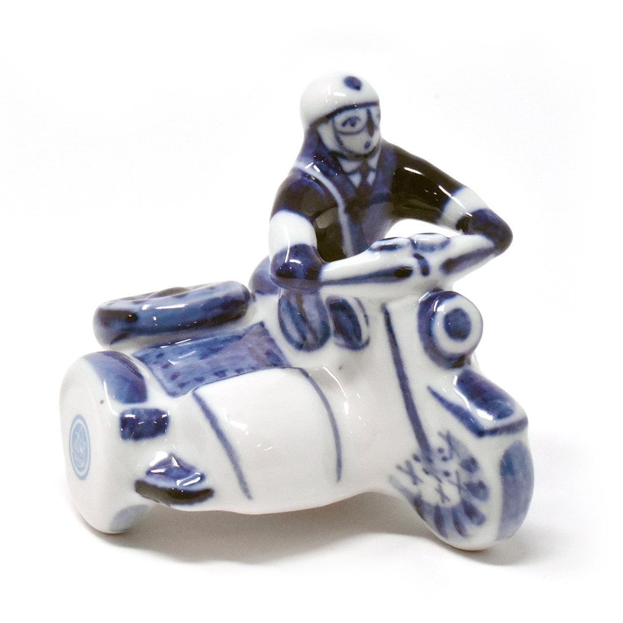 Gzhel Sidecar W/ Driver Figurine Discontinued