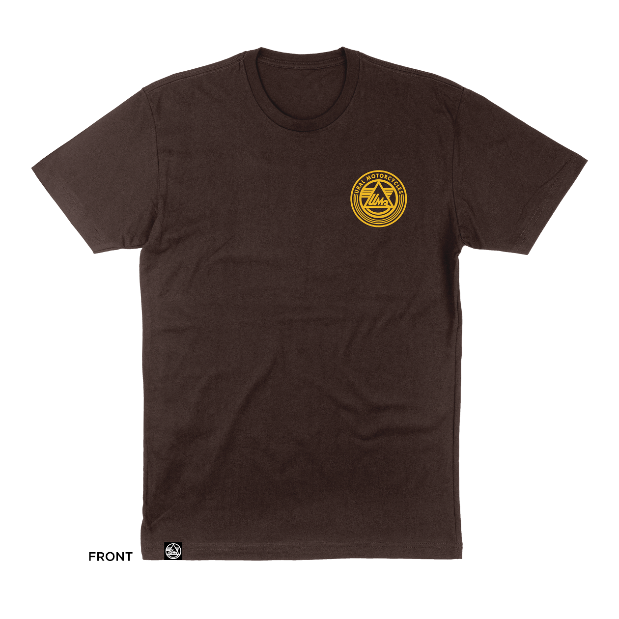 Crew Neck T-Shirt Happy Sidecars Dark Chocolate