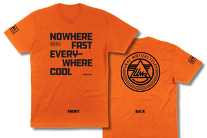 "NOWHERE FAST EVERYWHERE COOL" T-Shirt Yamal Orange