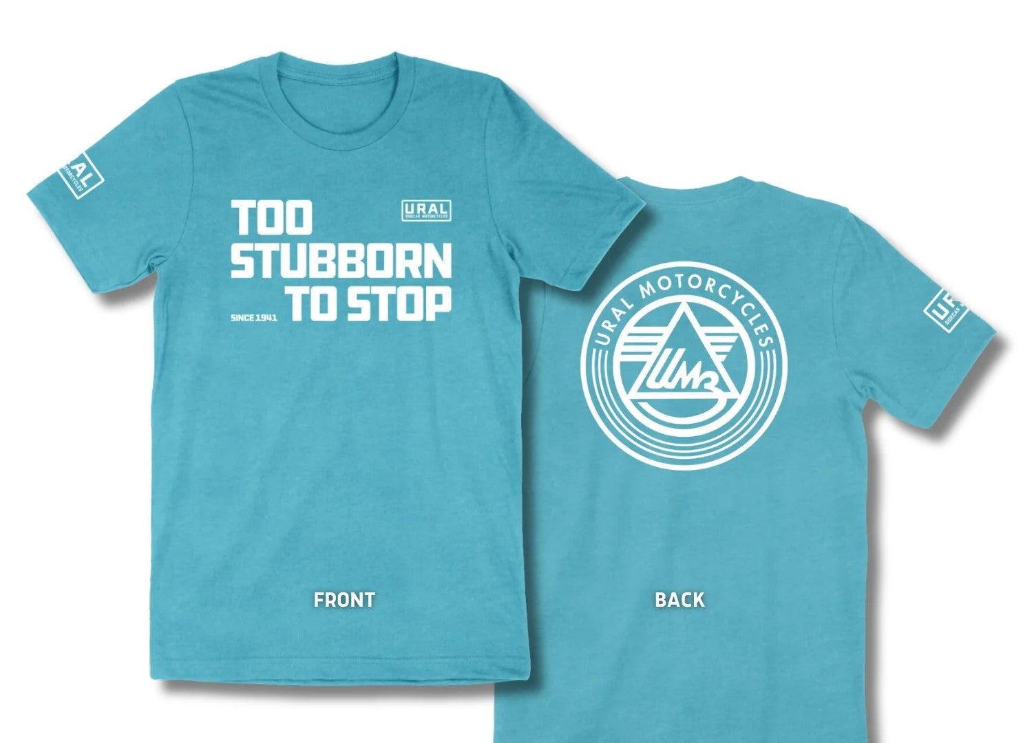 "TOO STUBBORN TO STOP" T-Shirt Battleship Blue