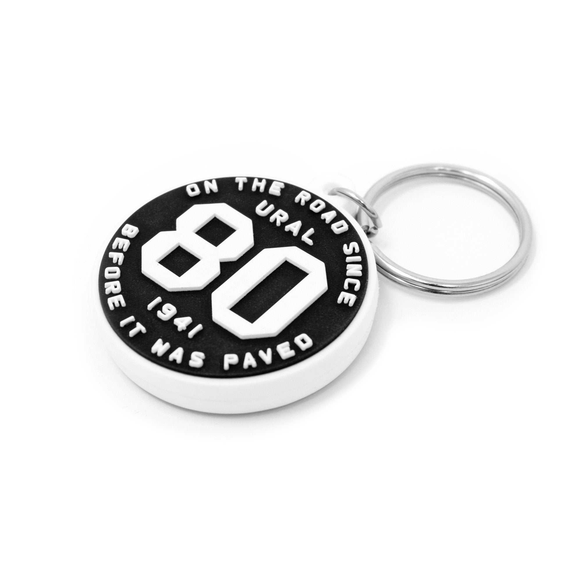 80th Anniversary Logo Rubber Keychain