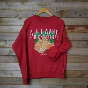 Gingerbread Christmas Sweatshirt Red Discontinued