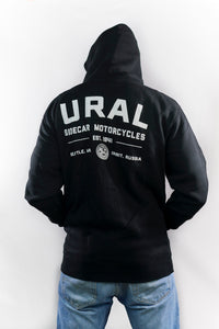 Ural Text Badge Hoodie - Black