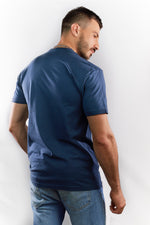 画像をギャラリービューアに読み込む, Crew Neck T-Shirt Sidecar Badge-Indigo
