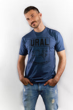画像をギャラリービューアに読み込む, Crew Neck T-Shirt Sidecar Badge-Indigo
