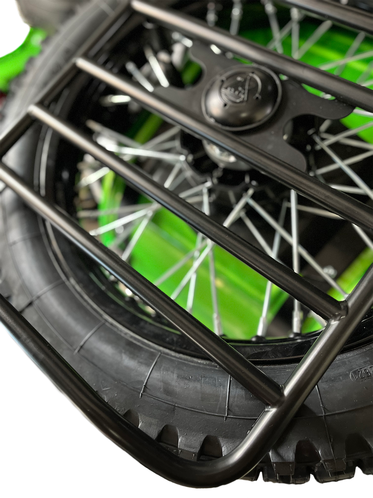 Spare Wheel Luggage Rack Heavy Version flat black – Ural Japan Spare Wheel Luggage Rack Heavy Version flat black – Ural Japan